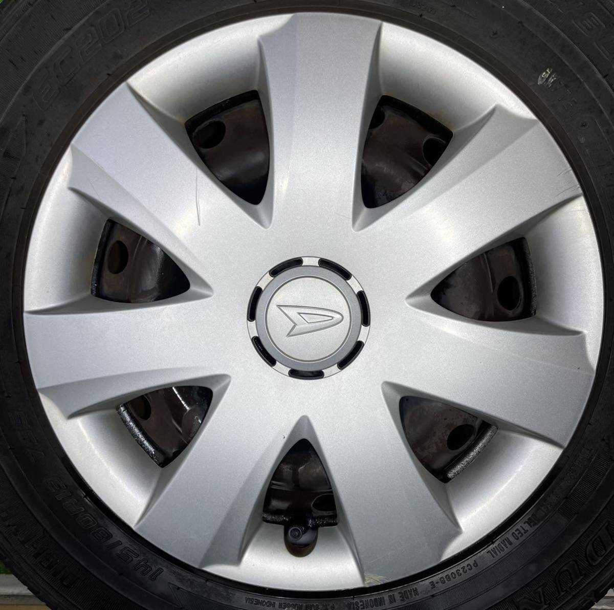 (K-47) DUNLOP EC202 145/80R13 75S 2019年製 4本 DAIHATSU ムーヴ タント ミラ 13×4J PCD100 +40 _2