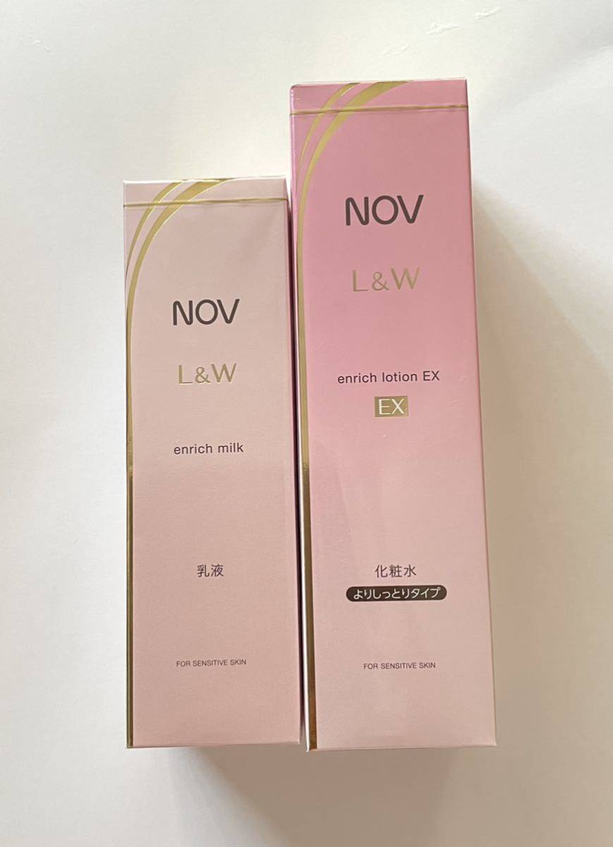 ◆NOV ノブ L &W エンリッチローションEXとエンリッチミルク（化粧水と乳液）セットで！_画像1