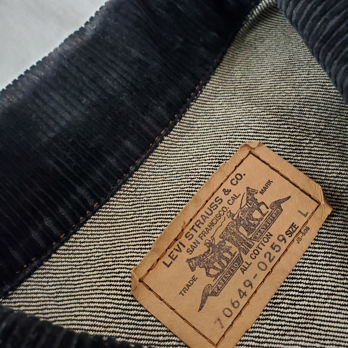 80s Levi's 70649 オレンジタブ ブラックデニムジャケット 80s Levi's 70649 オレンジタブ ブラックデニムジャケット
