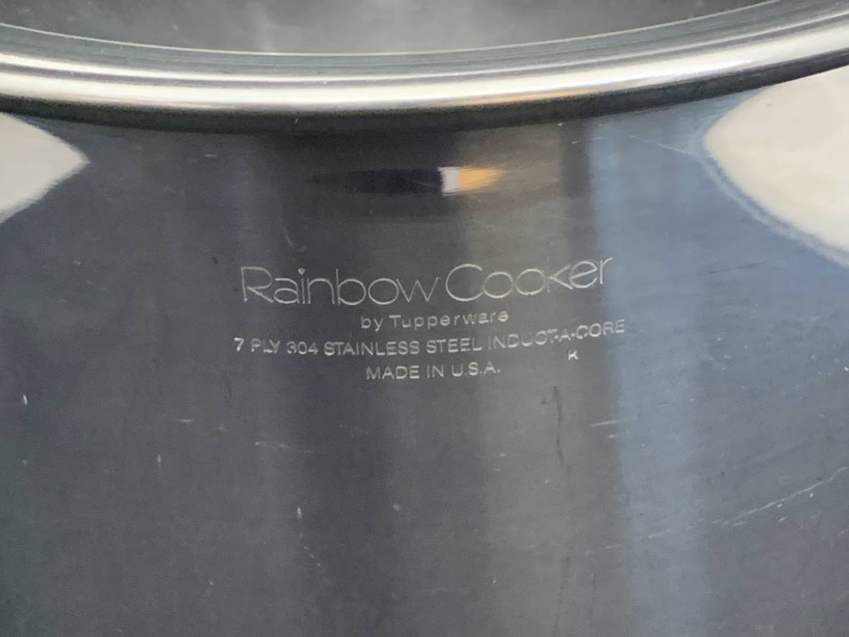 中古品 Tupperware タッパーウェア Rainbow Cooker レインボークッカー 鍋 4点 まとめ セット_画像7