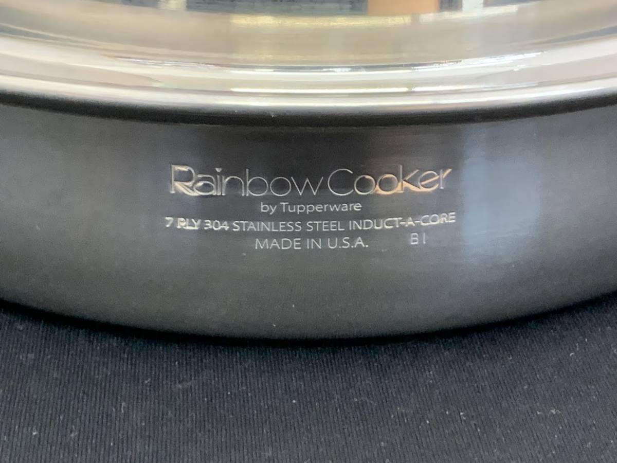中古品 Tupperware タッパーウェア Rainbow Cooker レインボークッカー 鍋 4点 まとめ セット_画像9
