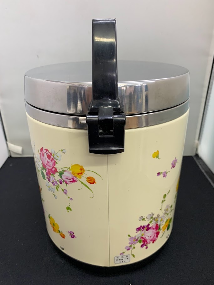 中古品 ZOJIRUSHI 象印ジャー 幸 しあわせ KSA-3 花化粧 3.8リットル 保温 炊事 昭和 レトロ_画像3