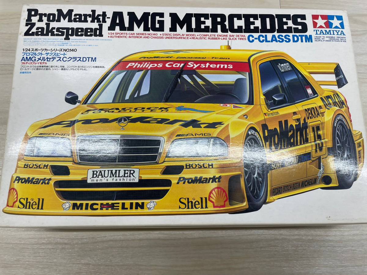 タミヤ 1/24 スポーツカーシリーズ 140 AMG メルセデスベンツ CクラスDTM プロマルクト・ザクスピード フルディスプレイモデル_画像1