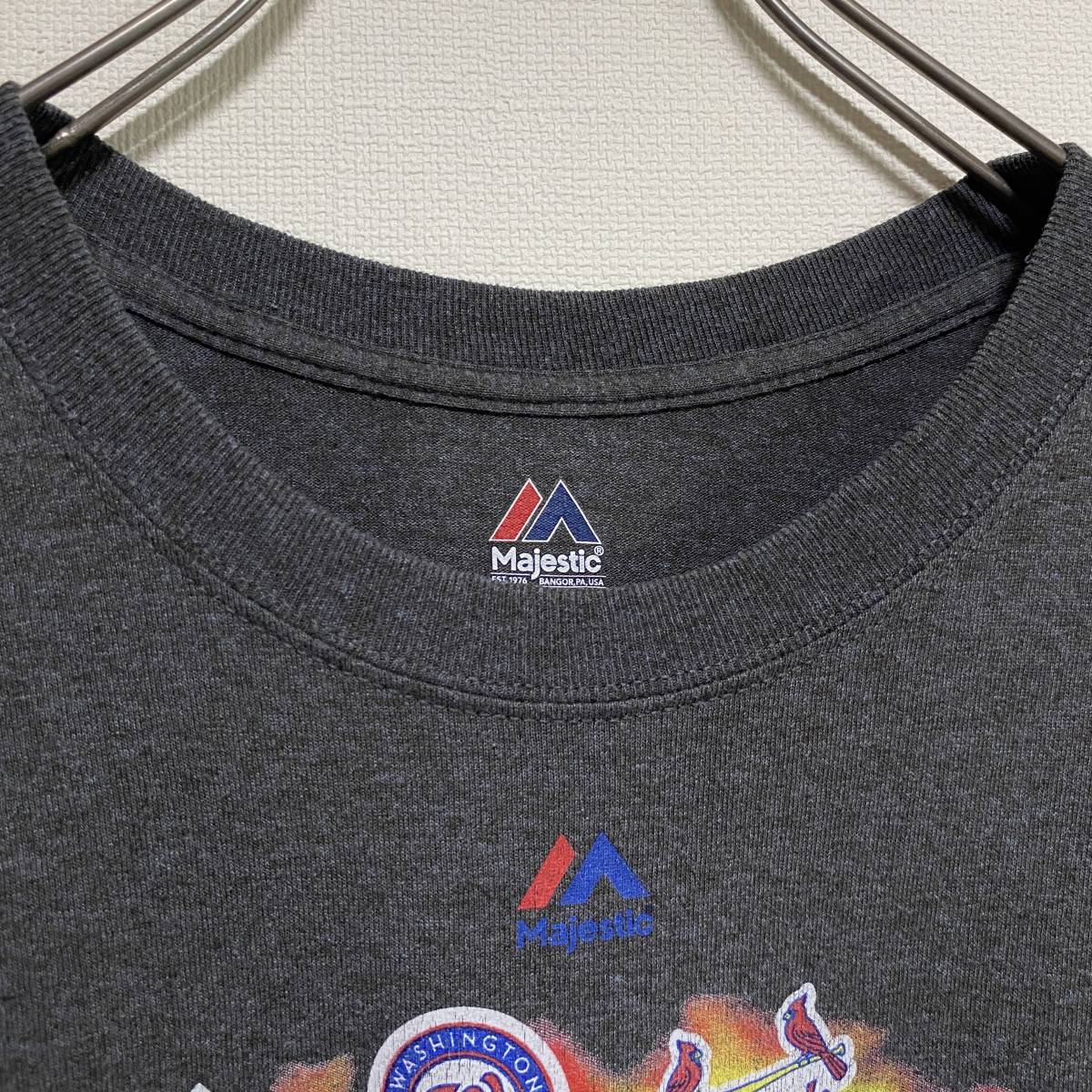 アメリカ古着　MLB　メジャーリーグ　チームロゴ　半袖　Tシャツ　Lサイズ　クルーネック　【Q24】