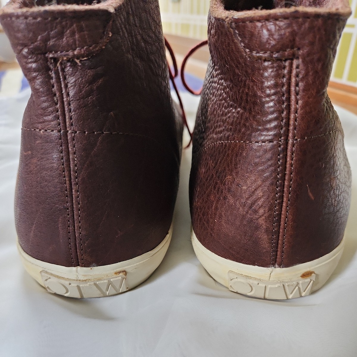 vans Van zotw Brown кожа us12 спортивные туфли 