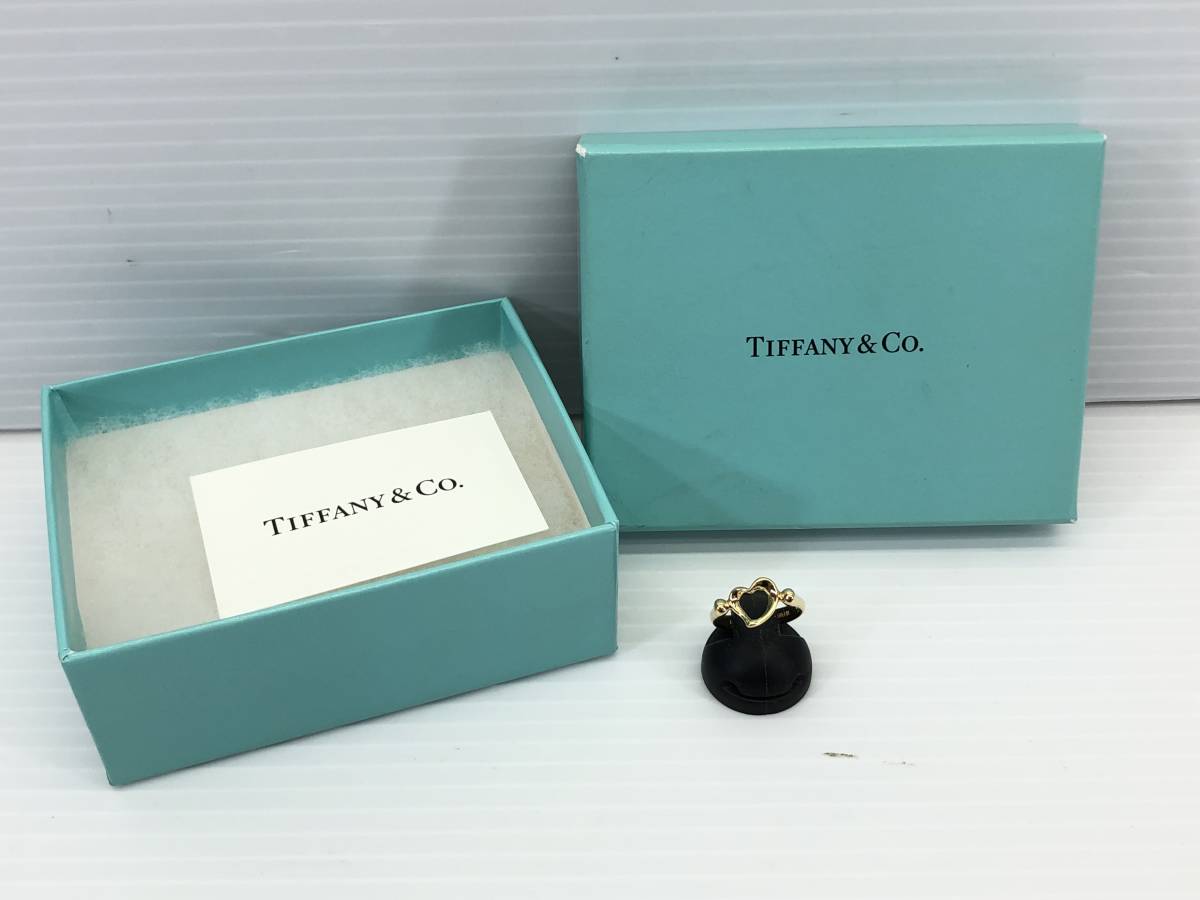 国産】 ティファニー 〇Tiffany＆Co オープンハートリング USED〇 7号