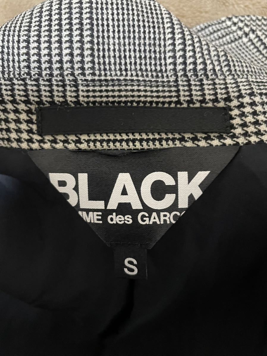 BLACK COMME des GARCONS AD2012 スカラップ千鳥格子 ウール ジャケット ブラックコムデギャルソン ジュンヤ junya HOMME plus 美品_画像6