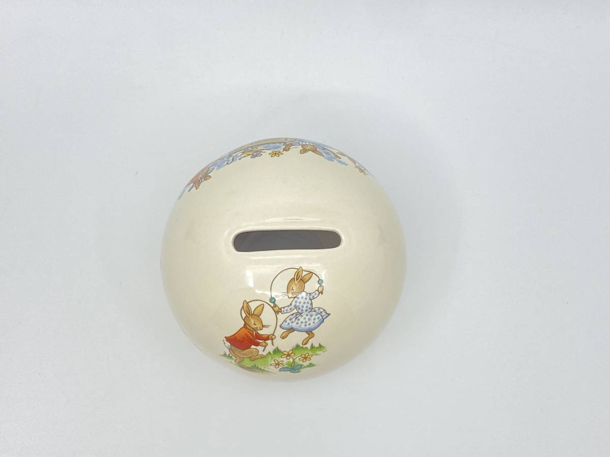 * rare * ROYAL DOULTON Royal Doulton *RARE* BUNNYKINS Money Boxbani gold z savings box *L821