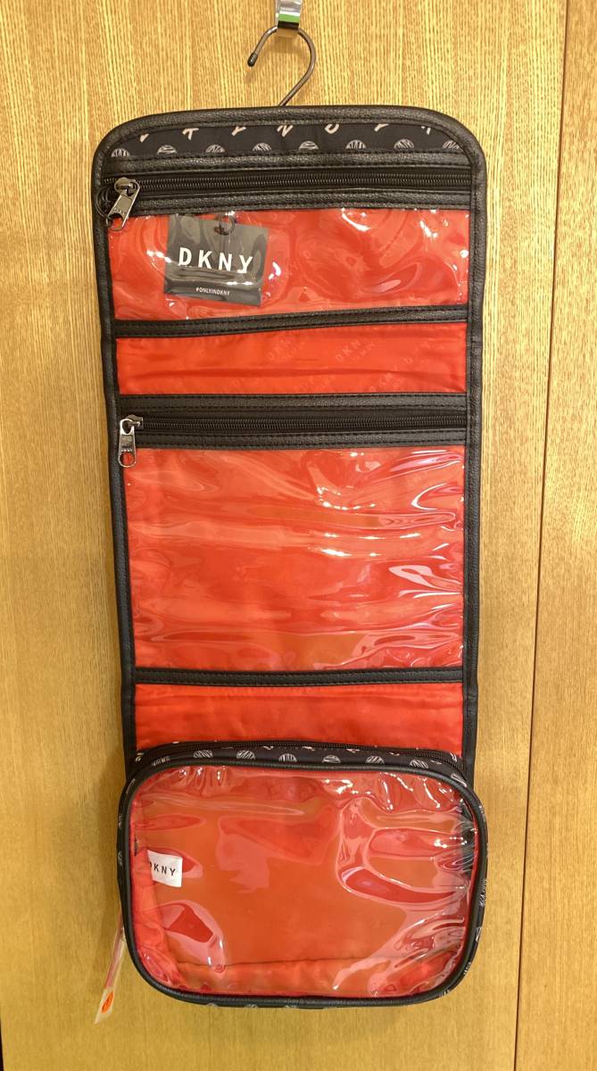 DKNY DKNY LEGACY Large Drop-down Make-up Bag LEGACY большой Drop down сумка макияж cosme tik сумка *F3