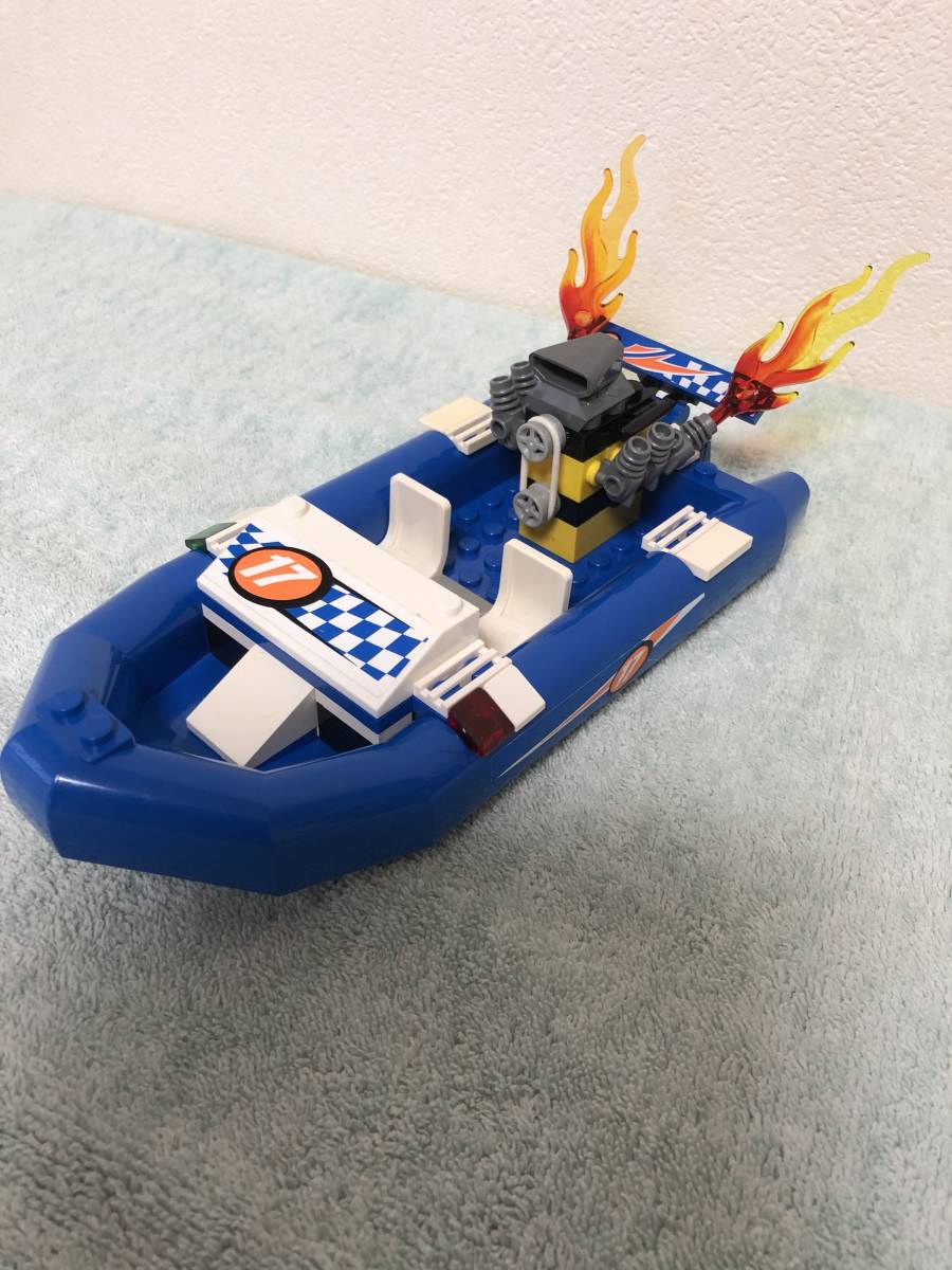 ジャンク品　レゴ　LEGO　60005　消防艇　青い船　ボート　ゴムボート　部品取り　　　　　　006－00770－42－56_画像1