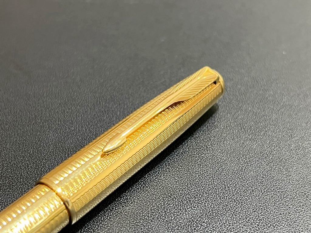 B446 PARKER パーカー　SONNET ソネット　万年筆　ペン先　18K 750刻印　YG ゴールドカラー　筆記用具　文房具　ビジネス_画像7