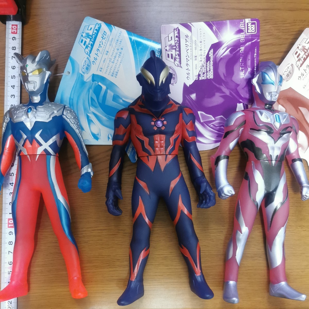 ウルトラマンゼロ ジード ベリアル ウルトラヒーロー ウルトラビッグソフビシリーズ タグ付き ショップ限定 ソフビ フィギュア セット