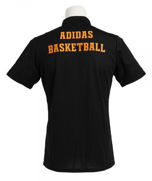 アディダス BUKATSU 半袖バスケットボールポロシャツ Lサイズ ブラック 黒 カノコ ロゴ クライマライト 送料370円の画像1
