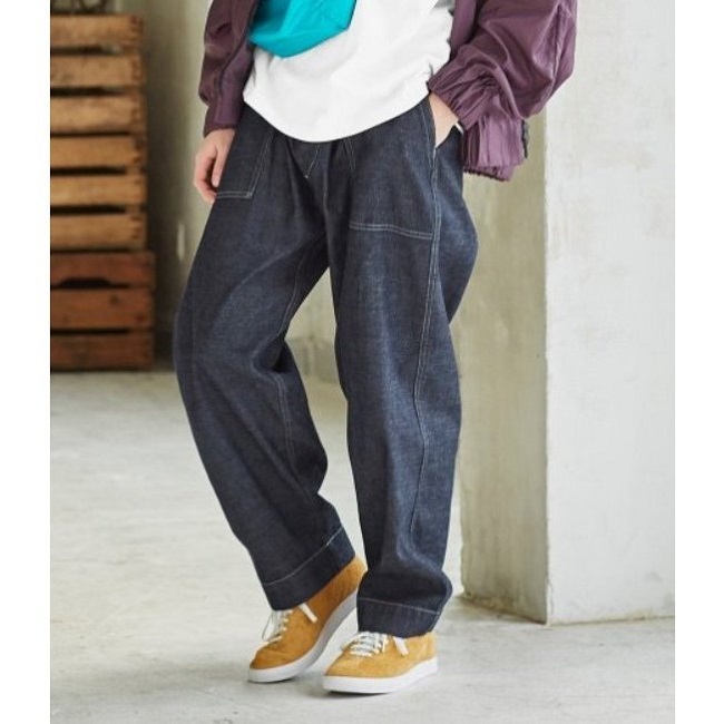 リー ベイカーパンツ Mサイズ 定価13200円 ワンウォッシュ Lee BAKER PANTS デニム ミリタリー ボタンフライ LM4614-300_画像1