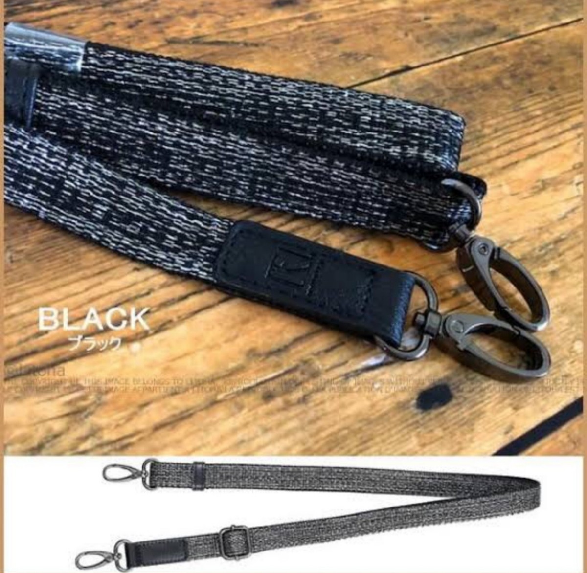 ルートート ショルダーストラップ ROOTOTE STRAP グリッター ブラック　black　キラキラ　斜め掛けバッグ　ショルダーベルト バッグ_画像3