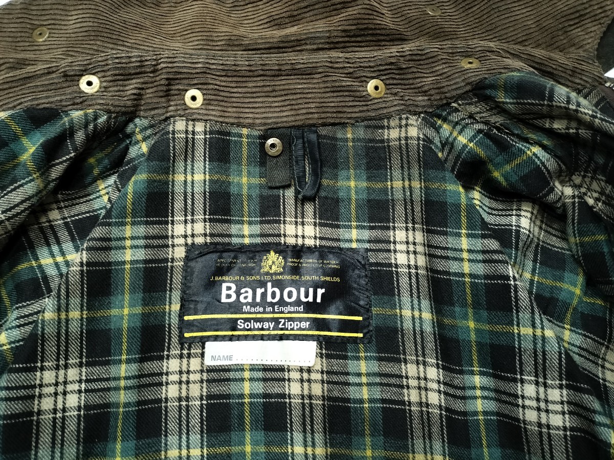 1crest 年 BARBOUR SOLWAYZIPPER c オリーブバブアー ソルウェイ