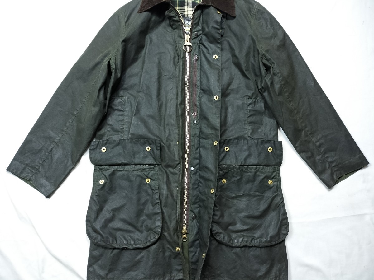 ”Mint“ 80s Barbour BORDER c36 バブアー　ボーダー　オイルドジャケット 2ワラント　2クラウン