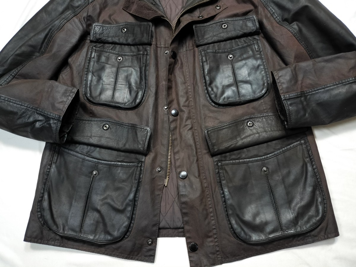 Barbour utility leather wax jacket L バブアー レザー