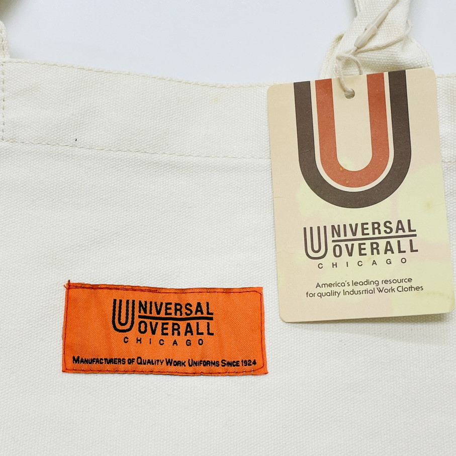 未使用品 UNIVERSAL OVERAL オフホワイト トートバッグ ロゴ メンズ レディース ショルダー タグ アウトドア ユニバーサルオーバーオール
