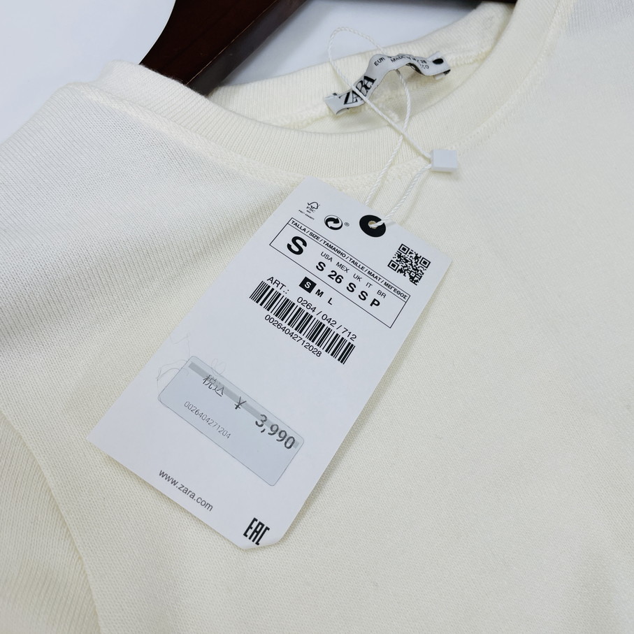 S/ ZARA ホワイト ニットミディドレス ワンピース レディース S/ ZARA ホワイト ニットミディドレス ワンピース レディース