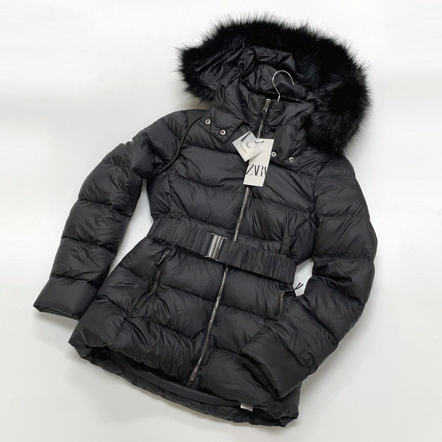 未使用品 /S/ ZARA ブラック ダウンジャケット レディース タグ 未使用品 /S/ ZARA ブラック ダウンジャケット レディース タグ