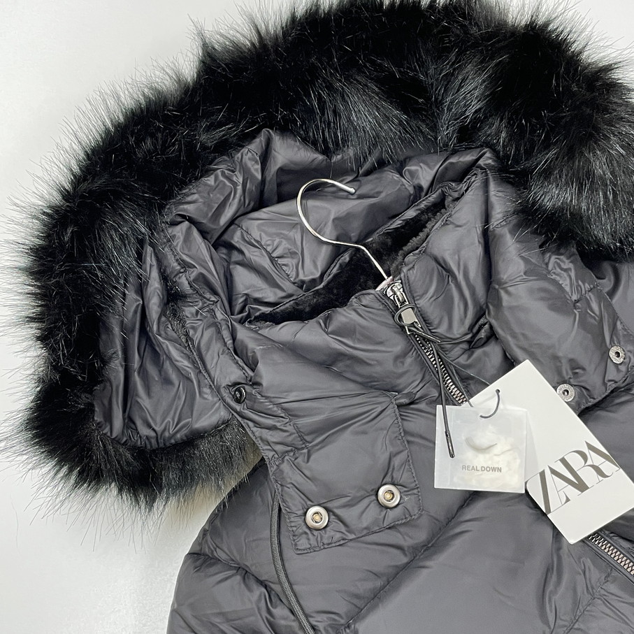 未使用品 /S/ ZARA ブラック ダウンジャケット レディース タグ 未使用品 /S/ ZARA ブラック ダウンジャケット レディース タグ