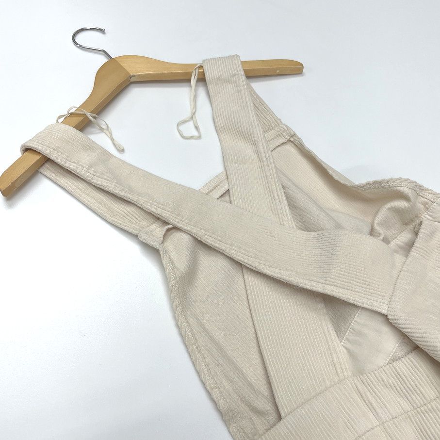 未使用品 /M/ ZARA アイボリー ジャンパースカート コーデュロイ 未使用品 /M/ ZARA アイボリー ジャンパースカート コーデュロイ