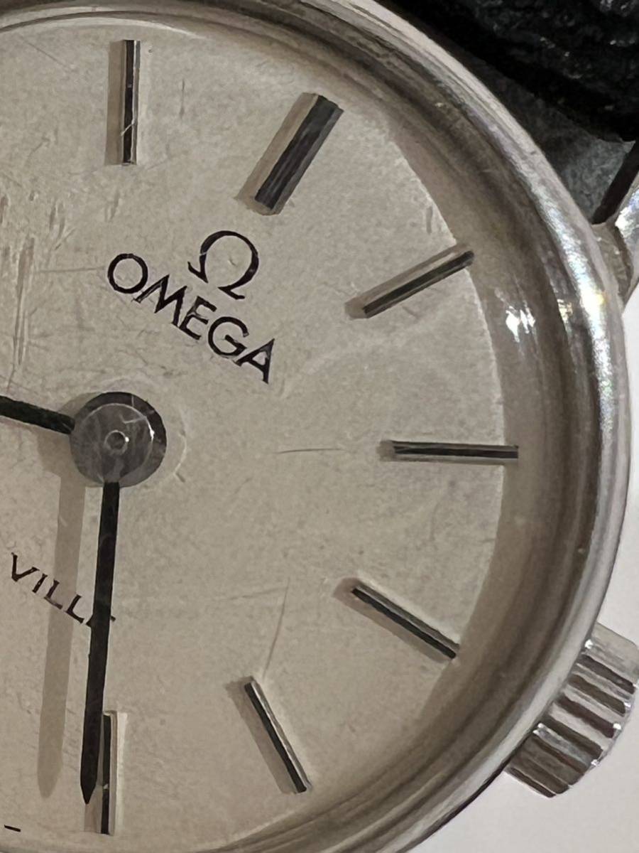 ☆【稼働品】OMEGA DE VILLE ②オメガ デビル 手巻き レディース腕時計 ベルト破損品 ラウンドフェイス ヴィンテージ_画像2