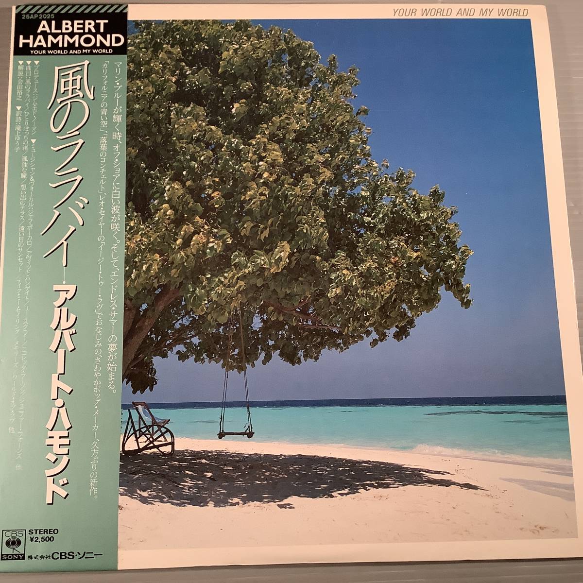 LP(日本盤)●アルバート・ハモンド／風のララバイ●帯付美品！_画像1