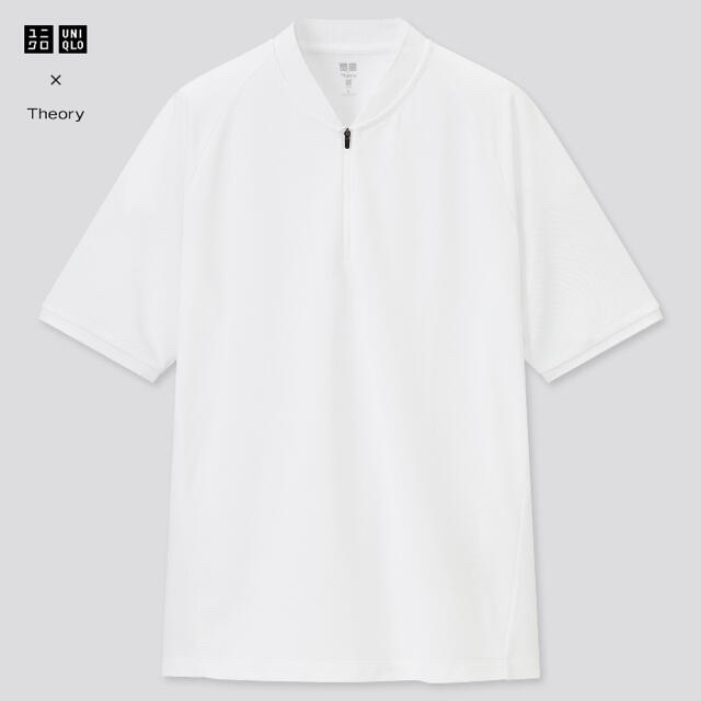 MB..HP introduction out of print UNIQLO Uniqlo Theory theory LT dry EX stand-up collar Polo L short sleeves sport Town men's white white 