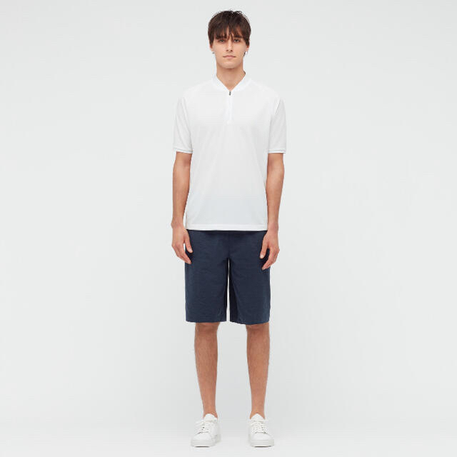 MB..HP introduction out of print UNIQLO Uniqlo Theory theory LT dry EX stand-up collar Polo L short sleeves sport Town men's white white 