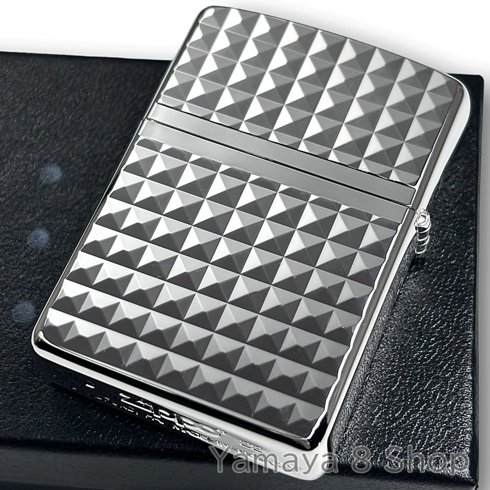 ZIPPO アーマー ダイヤモンドカット 両面 鏡面 SV ジッポー ライター_画像4