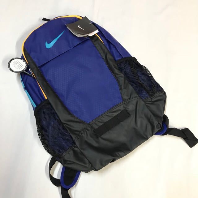 NIKE耐克團隊訓練Max Air Backpack海軍黑色黃色30 原文:NIKE ナイキ チームトレーニング マックスエア バックパック 紺 黒黄 30