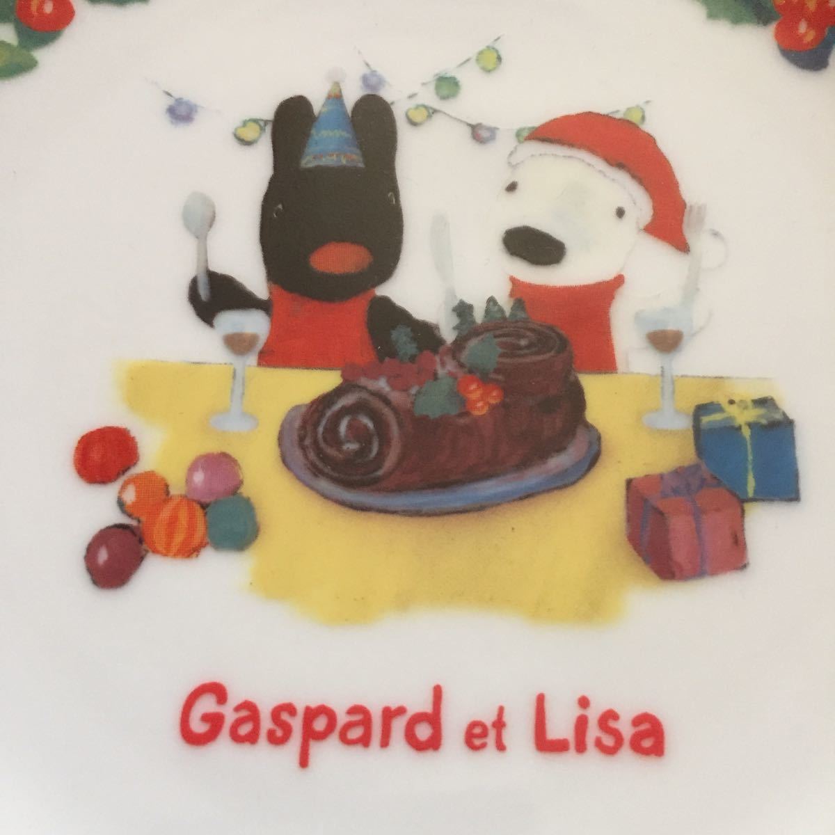 レア非売品 リサとガスパール クリスマスプレート皿 飾り皿16㎝　ノベルティ_画像3