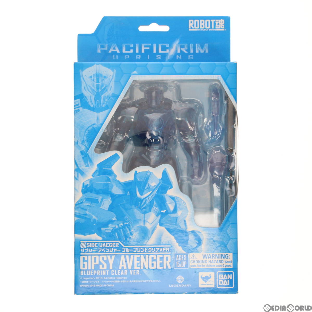 【中古】[FIG](フィギュア単品)セブンネット限定 ROBOT魂(SIDE JAEGER) ジプシー・アベンジャー ブループリントクリア VER. パシフィック・_画像2