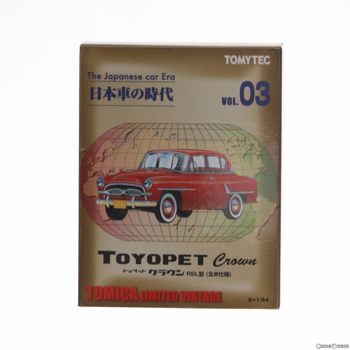 【中古】[MDL]トミカリミテッドヴィンテージ 日本車の時代3 TLV トヨペットクラウン 米国仕様(レッド) 1/64 完成品 ミニカー(258384) TOMYTの画像1