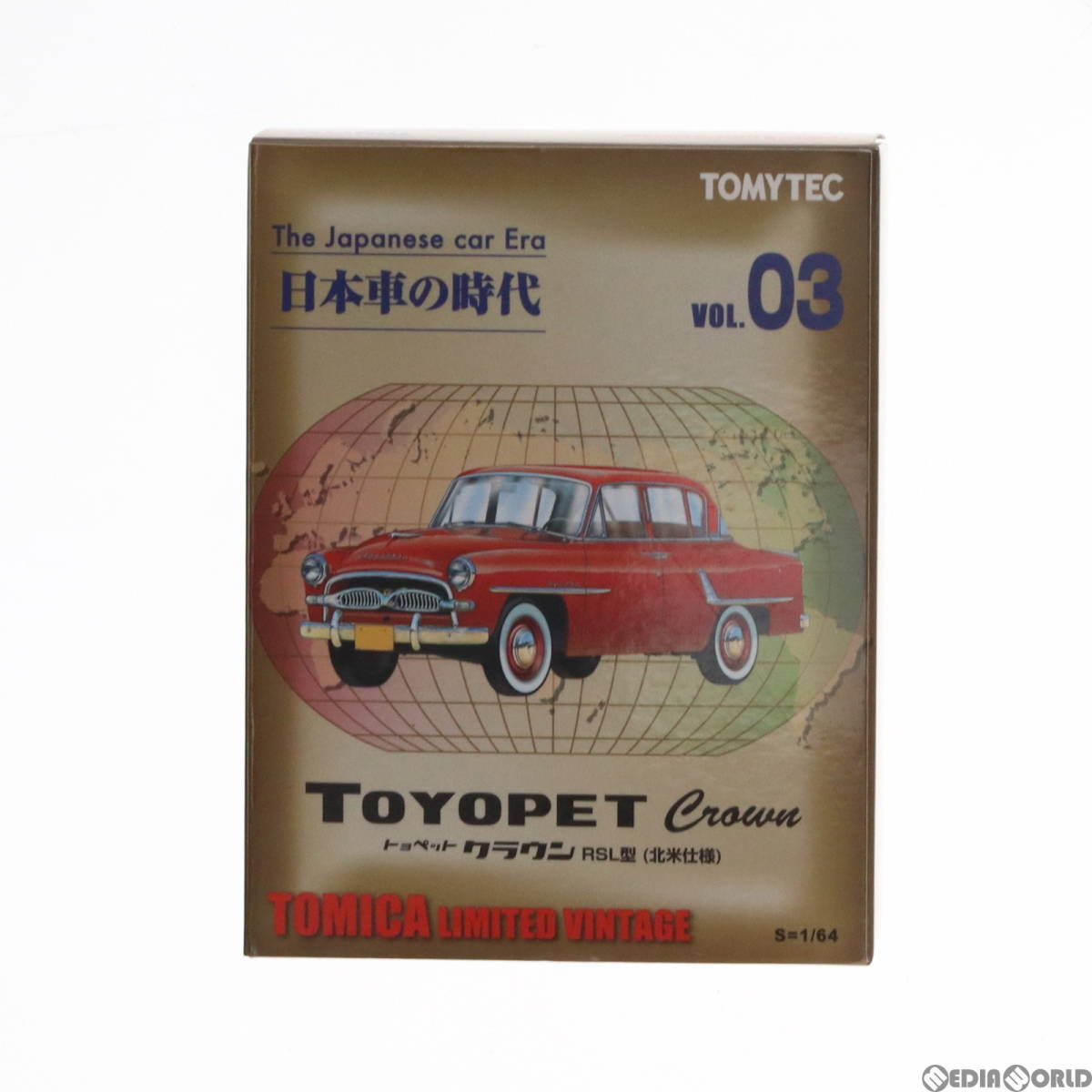【中古】[MDL]トミカリミテッドヴィンテージ 日本車の時代3 TLV トヨペットクラウン 米国仕様(レッド) 1/64 完成品 ミニカー(258384) TOMYTの画像2