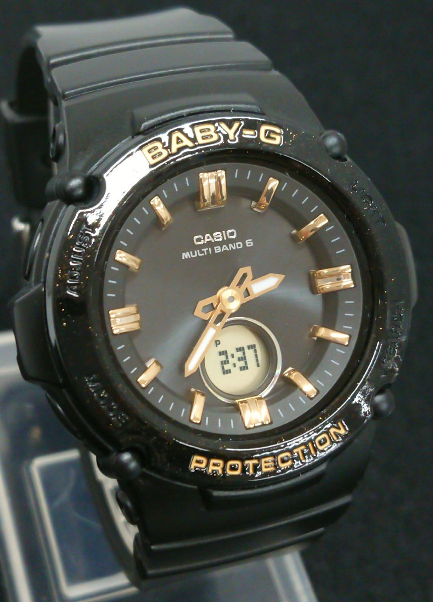 稼働品!!ライト点灯!!スターリットベゼルシリーズ★CASIO/カシオ Baby-G/ベビージー ベビーG BGA-2700SD-1AJF 電波ソーラー時計 USED品＊