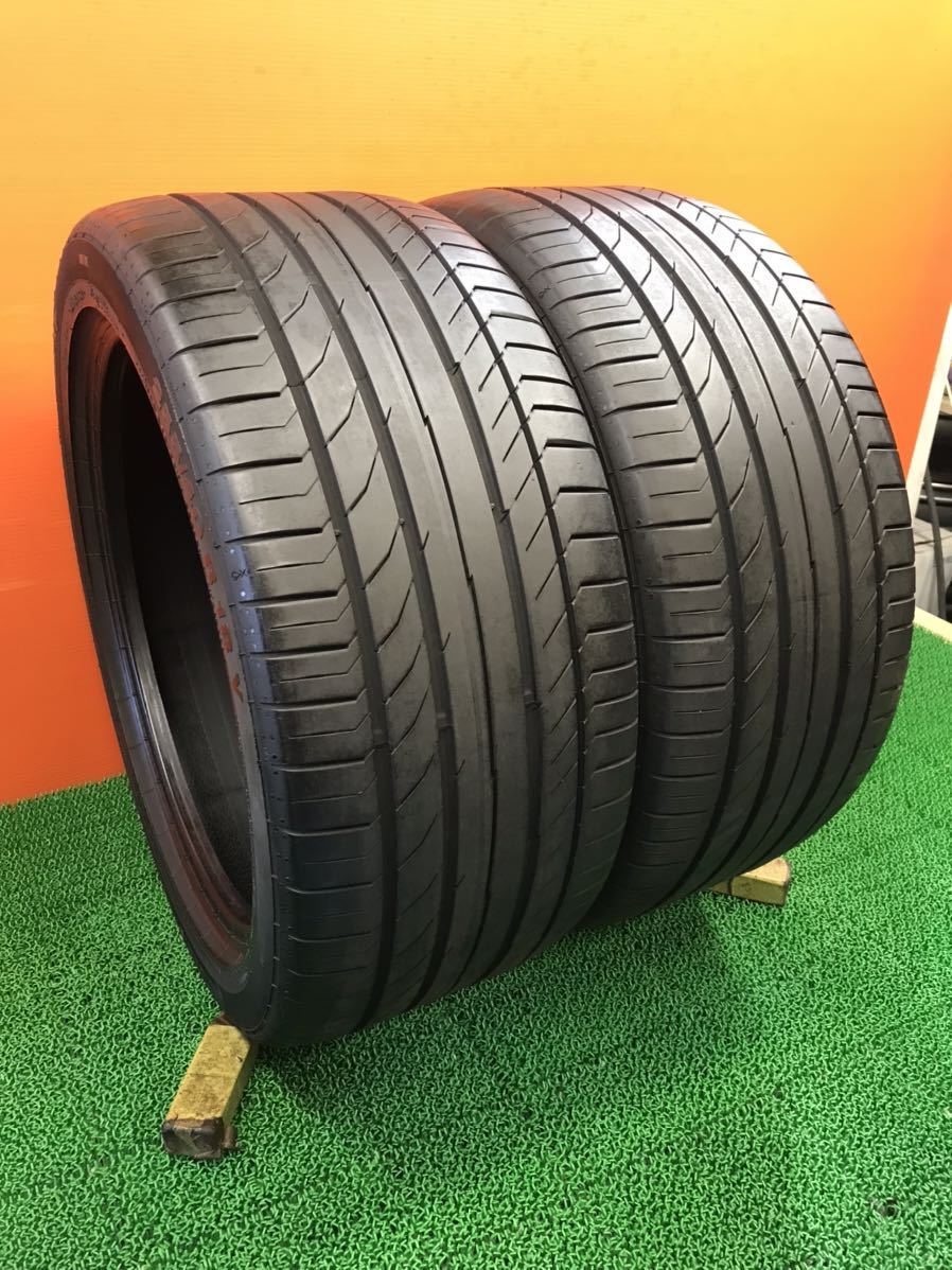 8W-78) 255/40R18 CONTINENTAL Conti Sport Contact (BMW純正ランフラット) 7分山 2本_画像1