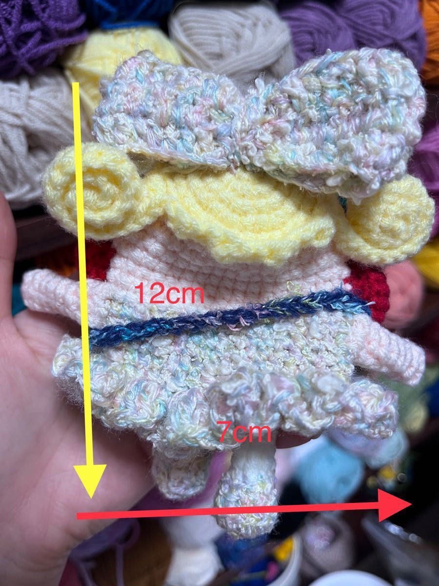 限定色　(ピンク)可愛いパクパクモンスター　airpods ケース、カバン飾り　　編み物　ハンドメイド