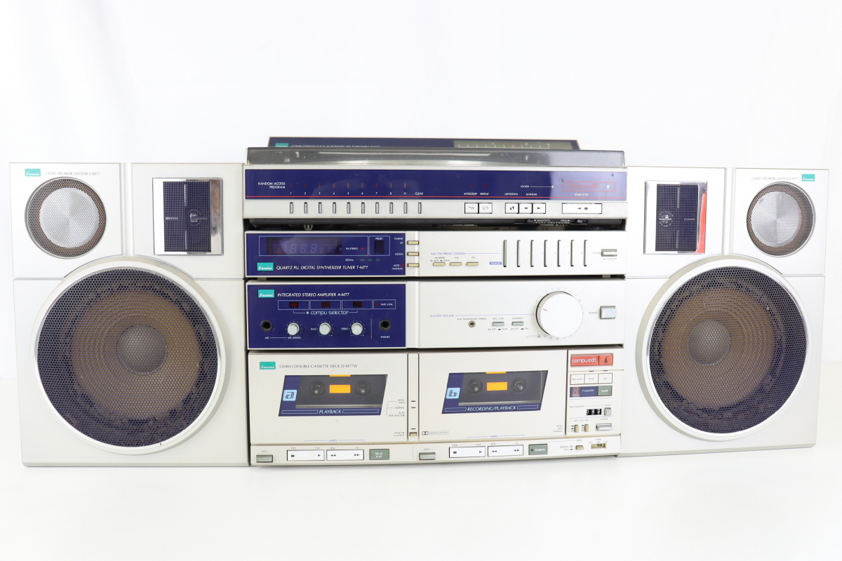 通電OK】SANSUI システムコンポ P-M77/ T-77 / A-M77 / D-M77W 通電OK】SANSUI システムコンポ P-M77/ T-77 / A-M77 / D-M77W