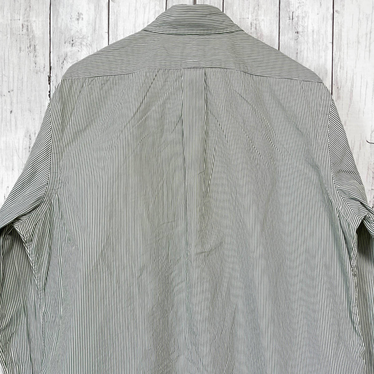 ラルフローレン Ralph Lauren ストライプシャツ 長袖シャツ メンズ ワンポイント コットン100% Mサイズ 3‐923_画像8