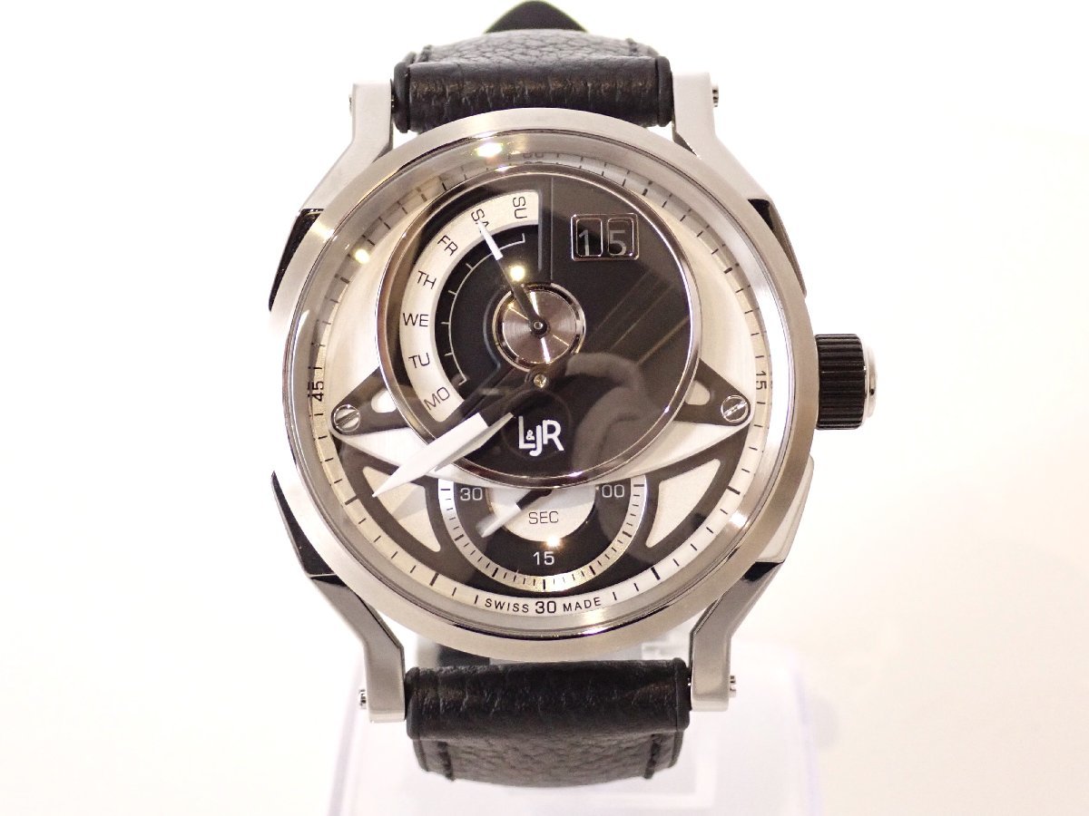 定価12万円 極美品 L&JR(エルアンドジェイアール) ステップ1 DAY&DATE S1303 デイデイト メンズ 時計