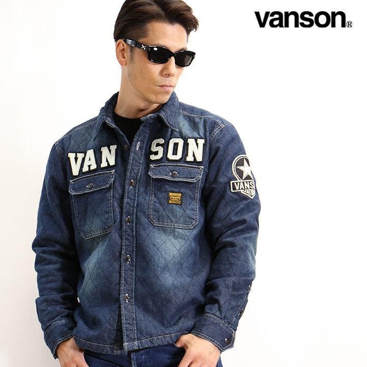 VANSON LEATHERS 【定価17800円】 CPOシャツ NVSL-2107 INDIGO サイズ L