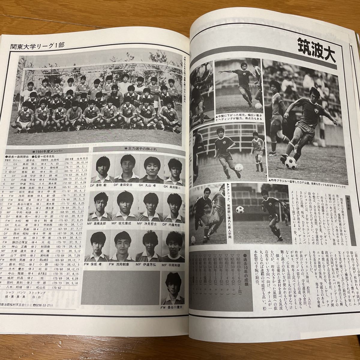 サッカーマガジン 　全国大学総ガイド　昭和59年　秋季号（全国の大学チーム紹介、登録メンバー等）_画像8