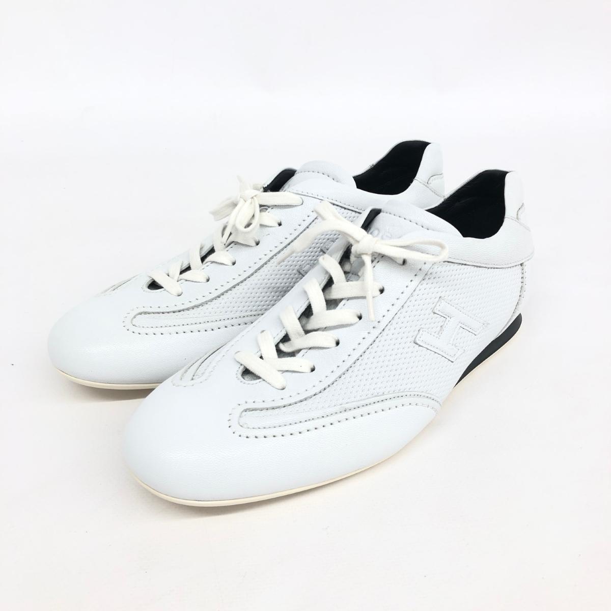 美品◆HOGAN ホーガン スニーカー 8◆ ホワイト レザー メンズ 靴 シューズ sneakers