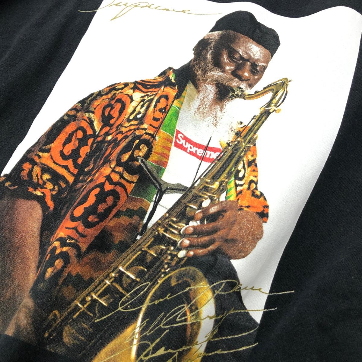 ◆SUPREME シュプリーム 半袖カットソー 大きいサイズXL◆ ブラック コットン メンズ pharoah sanders tee トップス プリントTシャツ_画像3