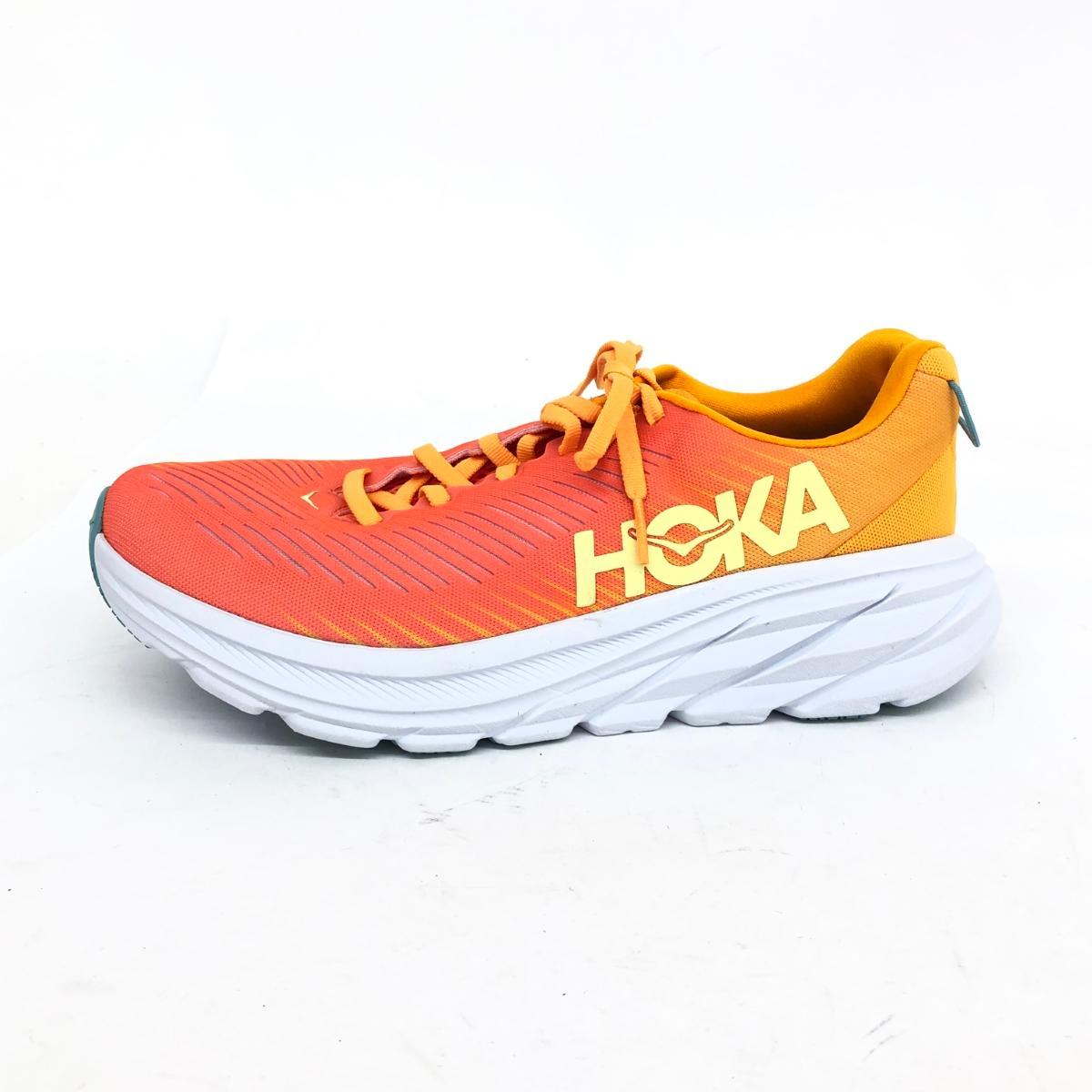 新品同様◆HOKA ONE ONE ホカオネオネ スニーカー 25cm◆ オレンジ メンズ リンコン3 靴 シューズ sneakers