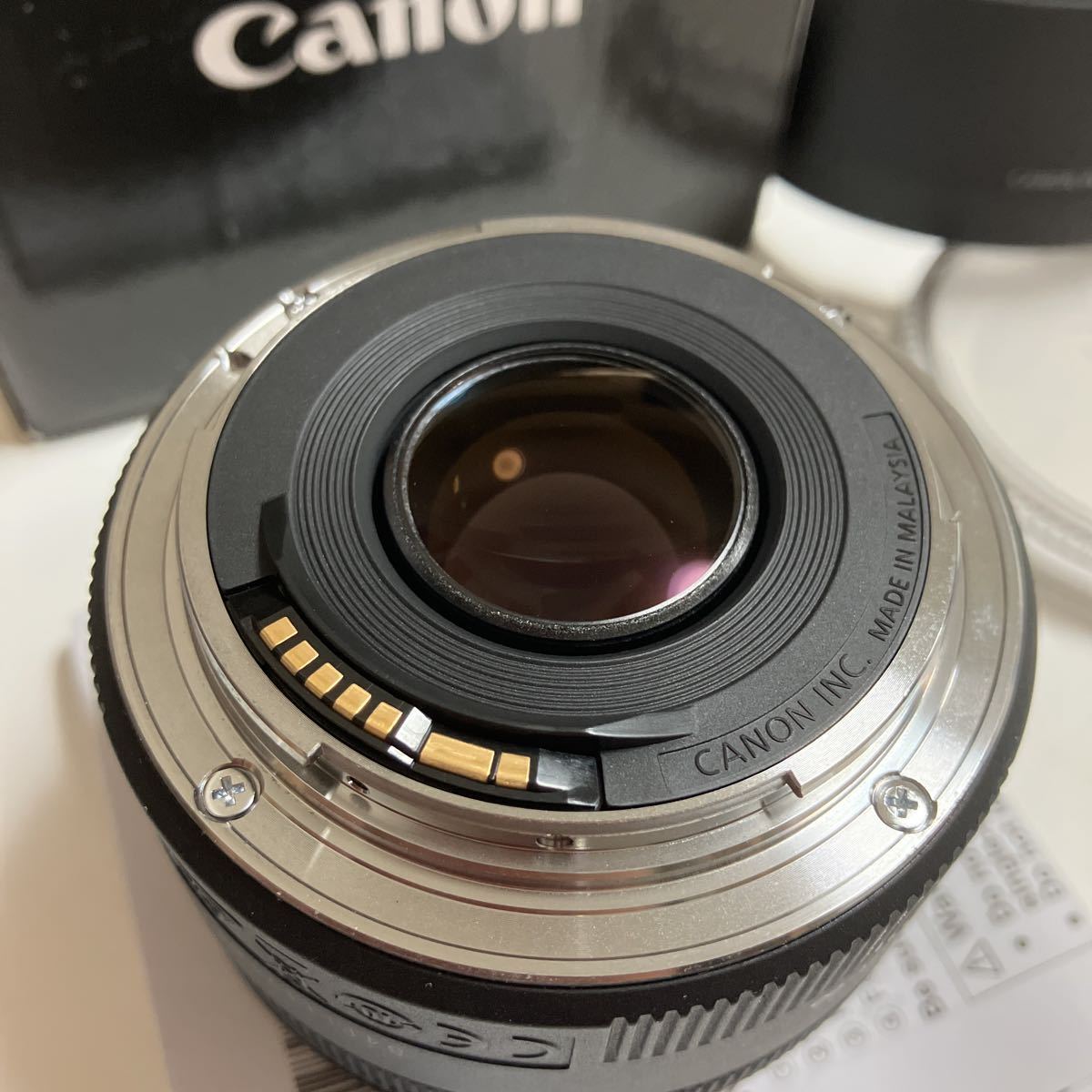 美品 Canon EF50mm F/1.8 STM 中古 使用回数極小 純正フィルター付き EFレンズ 単焦点 一眼レフ_画像6