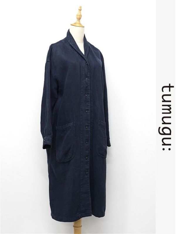 U227/tumugu ツムグ ロングコート ジャケット ドロップショルダー